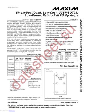 MAX4322ESA+T datasheet  