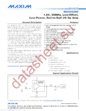 MAX44280 datasheet  