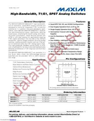 MAX4816ETET datasheet  