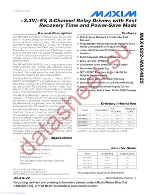 MAX4822ETPT datasheet  