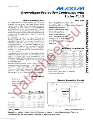 MAX4838AEXT+T datasheet  