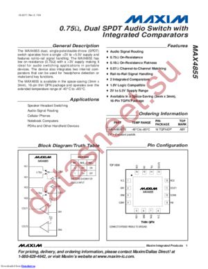 MAX4855 datasheet  