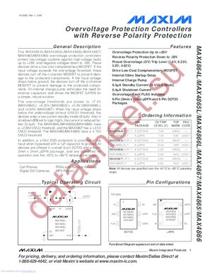 MAX4865 datasheet  