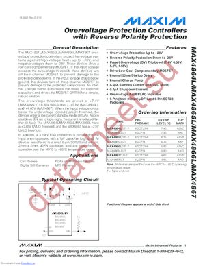 MAX4865LELT+T datasheet  