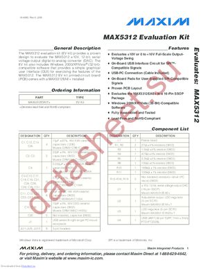 MAX5312EVKIT+ datasheet  