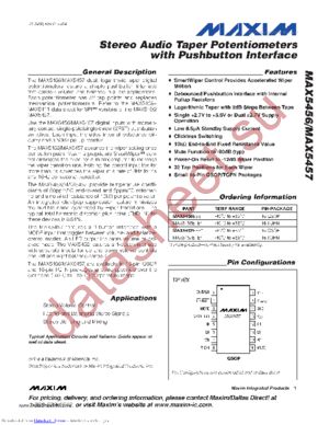 MAX5457 datasheet  