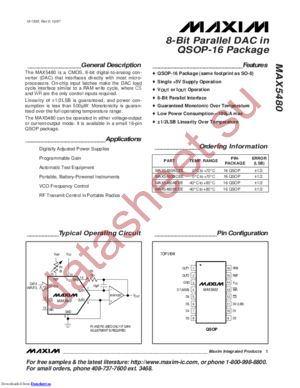 MAX5480BCEET datasheet  