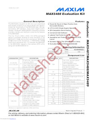 MAX5488EVKIT# datasheet  