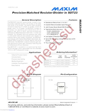 MAX5491SC03200 datasheet  