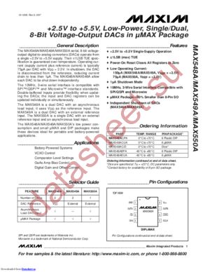 MAX550ACUAT datasheet  