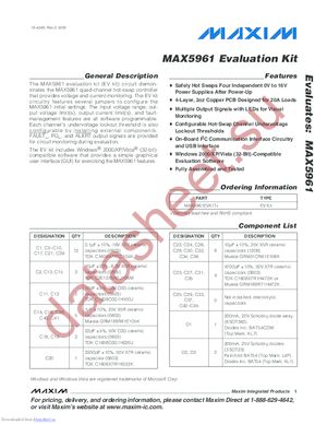 MAX5961EVKIT+ datasheet  