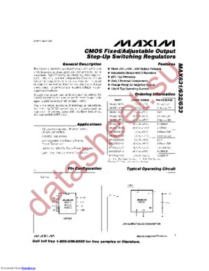 MAX633BCSA datasheet  