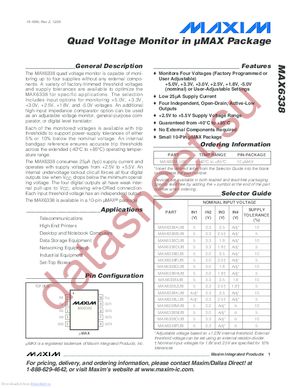 MAX6338OUBT datasheet  