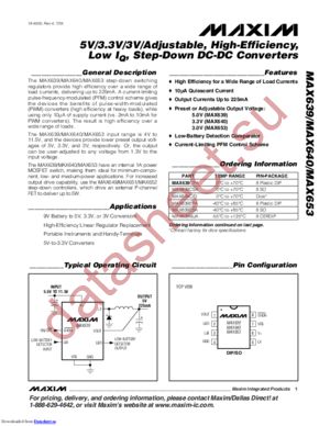 MAX640C-D datasheet  