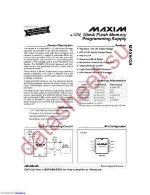 MAX662AMSA/PR-T datasheet  