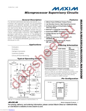 MAX691AESE+T datasheet  