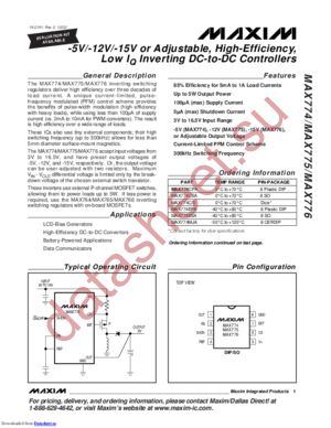 MAX776ESA+ datasheet  