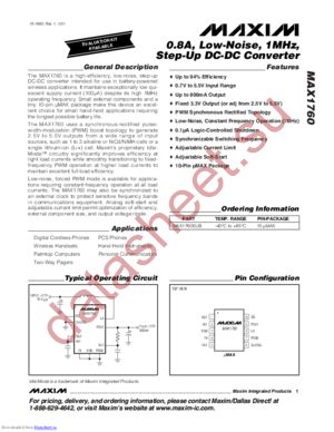 MAX1760EUB+ datasheet  