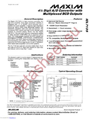 ICL7135CQI+ datasheet  