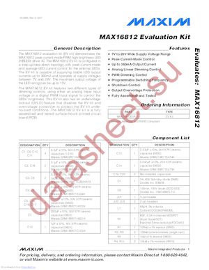 MAX16812EVKIT+ datasheet  
