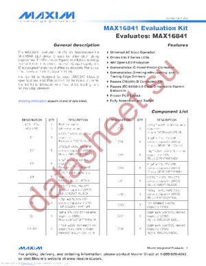 MAX16841ASA+T datasheet  