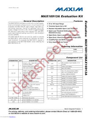MAX16913AEVKIT+ datasheet  
