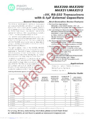 MAX213EEWI+T datasheet  