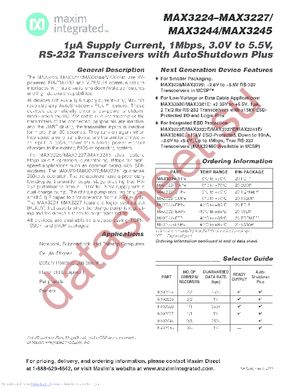 MAX3224EUP+ datasheet  