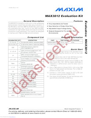 MAX3812EVKIT+ datasheet  