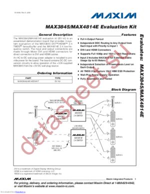 MAX3845EVKIT+ datasheet  