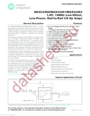 MAX44263AXA+T datasheet  