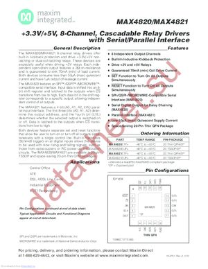 MAX4820EUP+ datasheet  