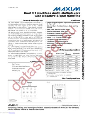 MAX4908ETD+TCFD datasheet  