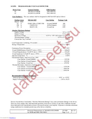 MAX8212MFB/883B datasheet  