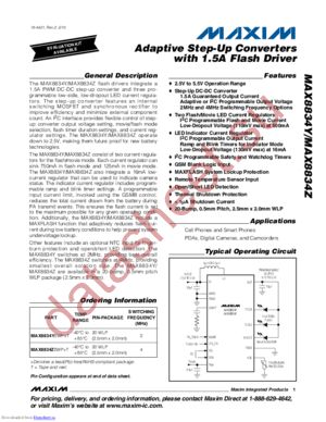 MAX8834 datasheet  