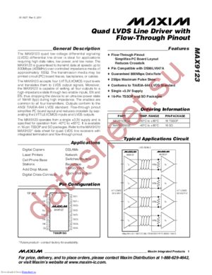 MAX9123ESE-T datasheet  