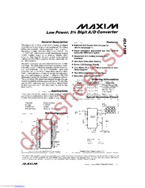 ICL7126CPL3 datasheet  