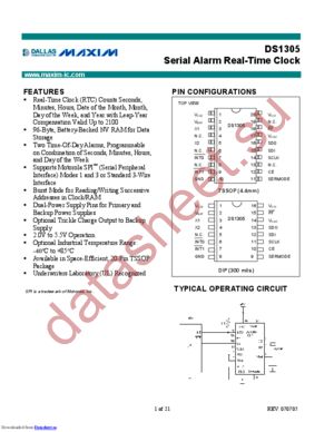 DS1305ET-R datasheet  