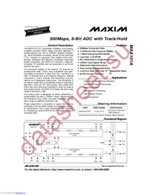 MAX101ACFR datasheet  