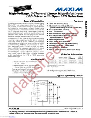 MAX16823AUE+ datasheet  