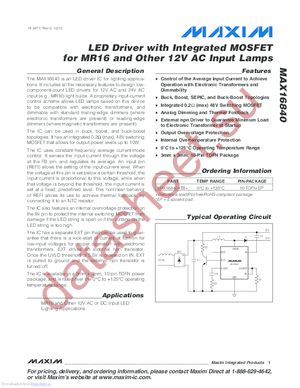 MAX16840 datasheet  