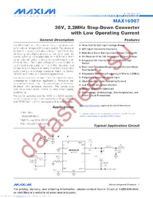 MAX16907SAUE/V+T datasheet  