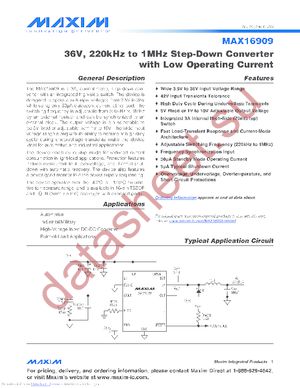 MAX16909RAUE/V+ datasheet  