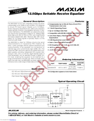 MAX3804ETEG16 datasheet  