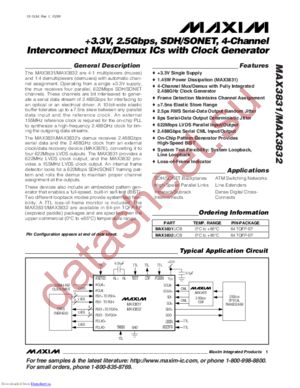 MAX3832UCB-TD datasheet  