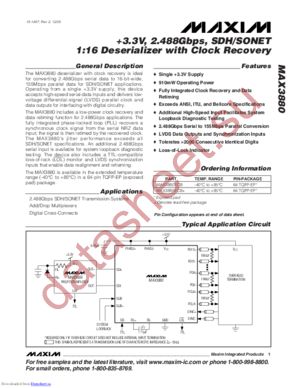 MAX3880ECB+TD datasheet  