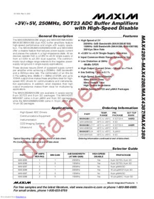 MAX4285ESAT datasheet  