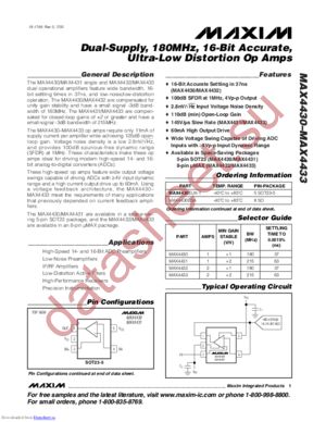 MAX4432EUAT datasheet  