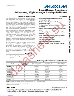 MAX4802CTMT datasheet  