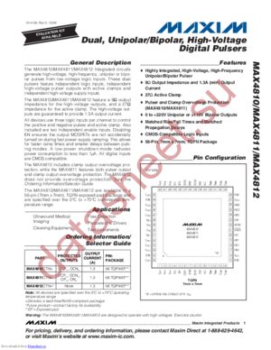 MAX4811CTN+ datasheet  